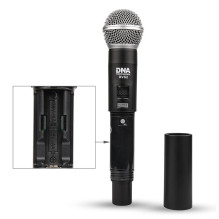 DNA Professional DVS2 - belaidis mikrofonas, 2 rankiniai siųstuvai + bazinis blokas (560-590 MHz)