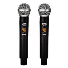 DNA Professional DVS2 - belaidis mikrofonas, 2 rankiniai siųstuvai + bazinis blokas (560-590 MHz)