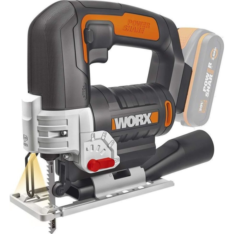 Siaurapjūklis Worx WX543.9 20 V
