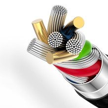 Dudao Dudao L3ST USB-A - USB-C 5A 1.2m Pintas Cable - juodas
