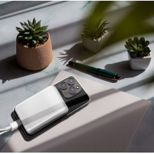 Wozinsky Wozinsky WRW349YWS 10000 mAh magnetinė išorinė baterija – balta