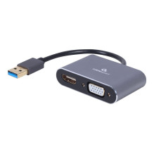 „Cablexpert“ USB ekrano adapteris A-USB3-HDMIVGA-01 0,15 m, USB 3.0 A tipo „Cablexpert“ USB ekrano adapteris A-USB3-HDMIVGA-01 0,15 m, USB 3.0 A tipo
