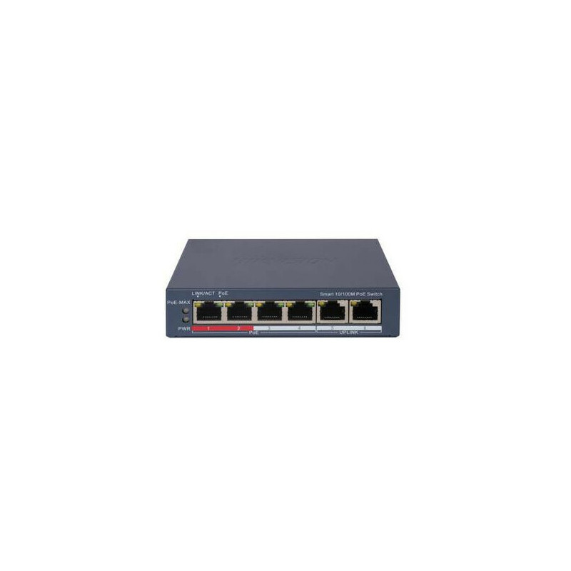 Hikvision DS-3E1106P-EI Netzwerk-Switch Managed Fast Ethernet (10 / 100) Power over Ethernet (PoE) Grau (DS-3E1106P-EI)