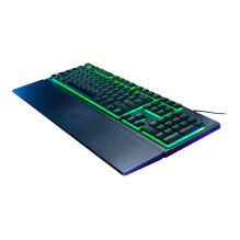 „Razer“ žaidimų klaviatūra „Ornata V3 X RGB LED“, JAV, laidinė, juoda, tyli membrana, skaitmeninė klaviatūra „Razer“ žaidimų klaviatūra „Ornata V3 X RGB LED“, JAV, laidinė, juoda, tyli membrana, skaitmeninė klaviatūra