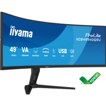 Iiyama ProLite XCB4994DQSU-B1 (124 cm (49 coliai), Black (matinis), DQHD, VA, Išlenktas, HDMI, DP, USB-C, USB-Hub, 120Hz Iiyama ProLite XCB4994DQSU-B1 (124 cm (49 coliai), Black (matinis), DQHD, VA, Išlenktas, HDMI, DP, USB-C, USB-Hub, 120Hz