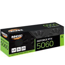 INNO3D N5060L-08D7-17941616 GeForce RTX 5060 X3LP, 8GB GDDR7, 128-bit, 2497 Mhz, 28Gbps INNO3D N5060L-08D7-17941616 GeForce RTX 5060 X3LP, 8GB GDDR7, 128-bit, 2497 Mhz, 28Gbps