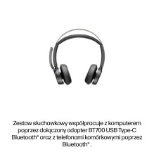 HP Poly Voyager Focus 2-M USB-C-C Headset USB-C / A Adapter Charging Stand HP Poly Voyager Focus 2-M USB-C-C Headset USB-C / A Adapter Charging Stand