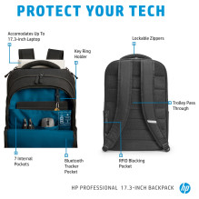 HP Professional 17.3 nešiojamojo kompiuterio kuprinė