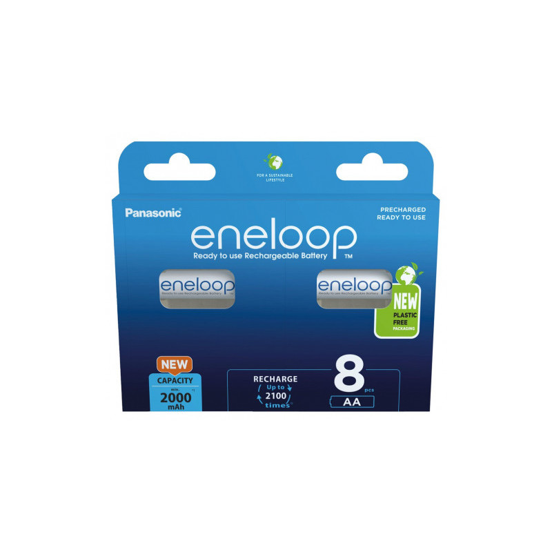 Panasonic Eneloop BK-3MCDE / 8BE 8 vnt.