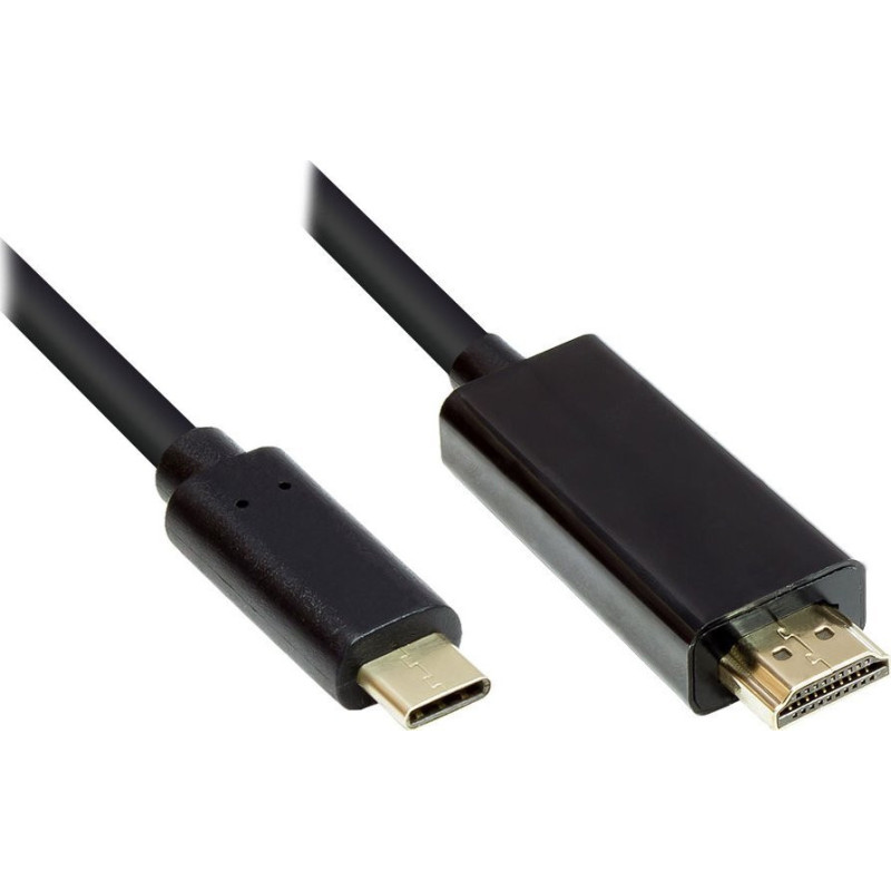 Good Connections USB-C–HDMI 2.0 adapterio laidas, juodas 1m