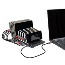 USB įkrovimo stotelė - Lindy 240 W 10 prievadų