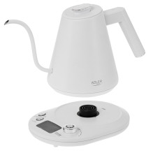 Elektrinis virdulys ADLER AD 1349w su ilgu snapeliu 1.0L Baltas Elektrinis virdulys ADLER AD 1349w su ilgu snapeliu 1.0L Baltas