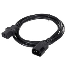 Maitinimo Laidas - Gembird PC-189-VDE 1.8m C14 M / F Juodas Maitinimo Laidas - Gembird PC-189-VDE 1.8m C14 M / F Juodas