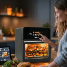 „GreenBlue AIR FRYER“ oro gruzdintuvė be aliejaus, 1800 W, 10 l talpa, 8 programos, priedai, laikmatis, GB950