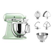 „KitchenAid 5KSM175PSEPT Artisan“ virtuvės kombainas, 300 W, 4,8 l, žalias