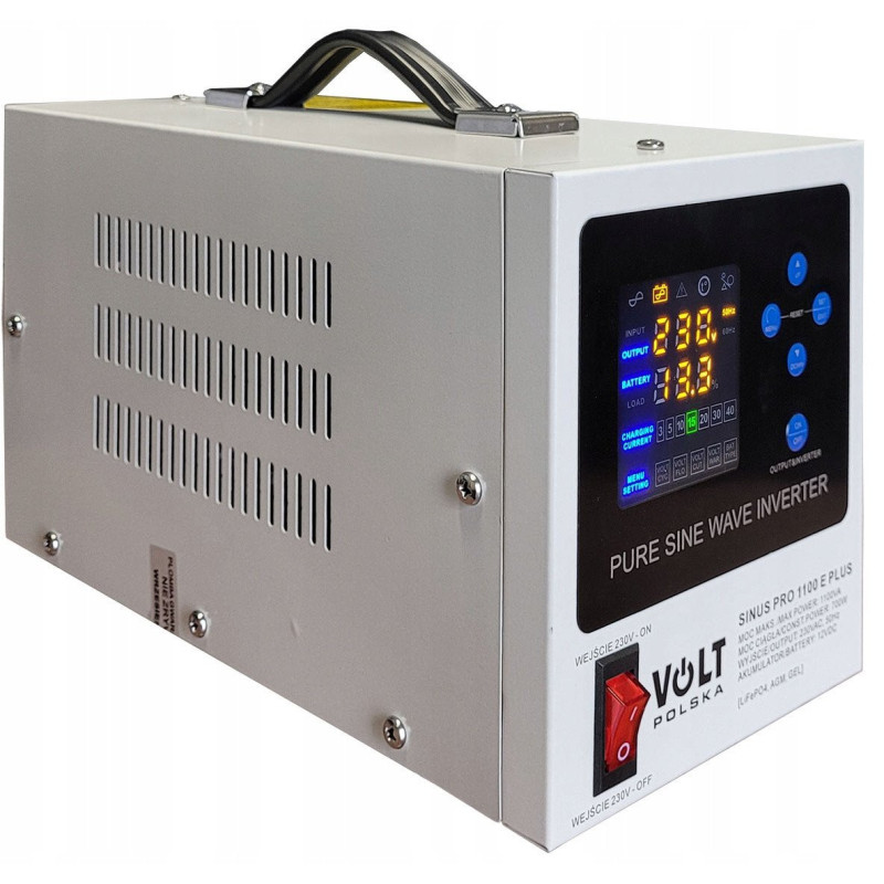 Keitiklis VOLT POLSKA SINUSPRO 1100E PLUS 12 / 230V (700 / 1100W) AGM, GEL, LiFePO4