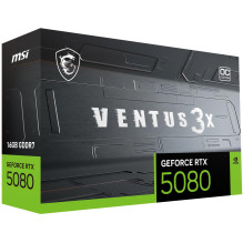 Graphics Card, MSI, NVIDIA, GeForce RTX 5080, 16 GB, GDDR7, 256 bit, PCI Express x16 5.0, Active, RTX508016GVEN3XOCBLK