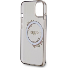 Guess "PC / TPU Flowers Ring Glossy Logo MagSafe Case iPhone 14" Black