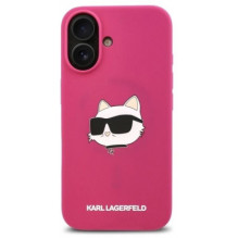Karl Lagerfeld "Silicone Choupette Head Print MagSafe iPhone 16" Pink