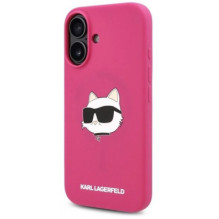Karl Lagerfeld "Silicone Choupette Head Print MagSafe iPhone 16" Pink