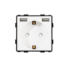 Kištukinis lizdas su USB...