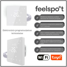 Grindinio šildymo tinklelis Warmset BLACK, 150W + programuojamas termostatas Feelspot WTH22.16 NEW WiFi
