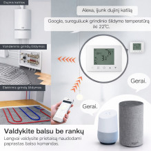 Išmanus programuojamas termostatas Feelspot WTH90.03RF, ZigBee Išmanus programuojamas termostatas Feelspot WTH90.03RF, ZigBee