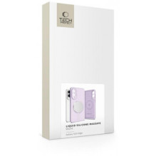 „Tech-Protect“ skysto silikono „Magsafe“ dėklas „Galaxy S25 Edge“ rausvai violetinis „Tech-Protect“ skysto silikono „Magsafe“ dėklas „Galaxy S25 Edge“ rausvai violetinis