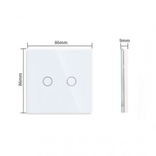 Dvipolis sensorinis jungiklio dangtelis Feelspot, baltas, 86x86mm Dvipolis sensorinis jungiklio dangtelis Feelspot, baltas, 86x86mm
