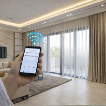 Išmanusis elektrinis užuolaidų bėgelis (4 m) Feelspot FS-CMK04W WiFi, Tuya