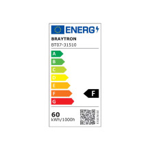 Hermetinis LED šviestuvas Braytron PROLINE IPG M, 60 W, baltas Hermetinis LED šviestuvas Braytron PROLINE IPG M, 60 W, baltas