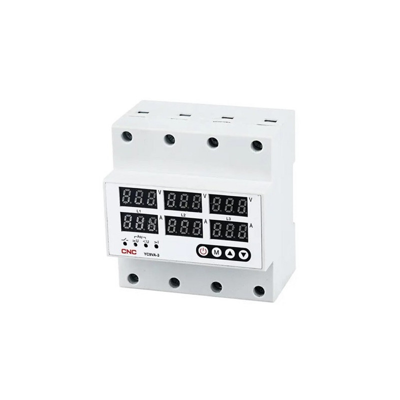 Voltage and current control relay, 63A, 3-phase