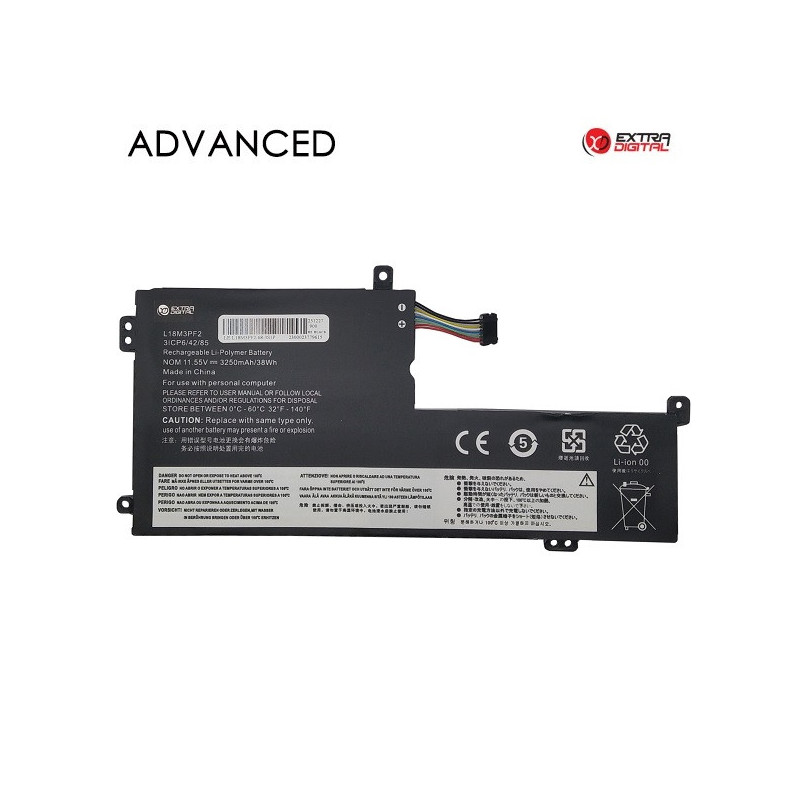 Laptop battery LENOVO L18M3PF2, 3250mAh, Extra Digital Advanced