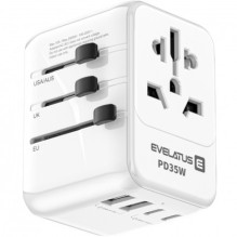 Evelatus 651DCPro 2in1 35W World Travel Adapter Evelatus 651DCPro 2in1 35W World Travel Adapter