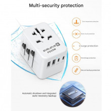 „Evelatus 651DCPro 2in1“ 35 W kelionių adapteris visame pasaulyje „Evelatus 651DCPro 2in1“ 35 W kelionių adapteris visame pasaulyje
