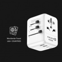 „Evelatus 651DCPro 2in1“ 35 W kelionių adapteris visame pasaulyje „Evelatus 651DCPro 2in1“ 35 W kelionių adapteris visame pasaulyje