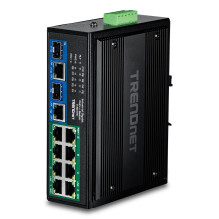 Switch TRENDnet TRENDnet 10-Port Industrial Gigabit 400W PoE++ DIN-Rail Switch Switch TRENDnet TRENDnet 10-Port Industrial Gigabit 400W PoE++ DIN-Rail Switch