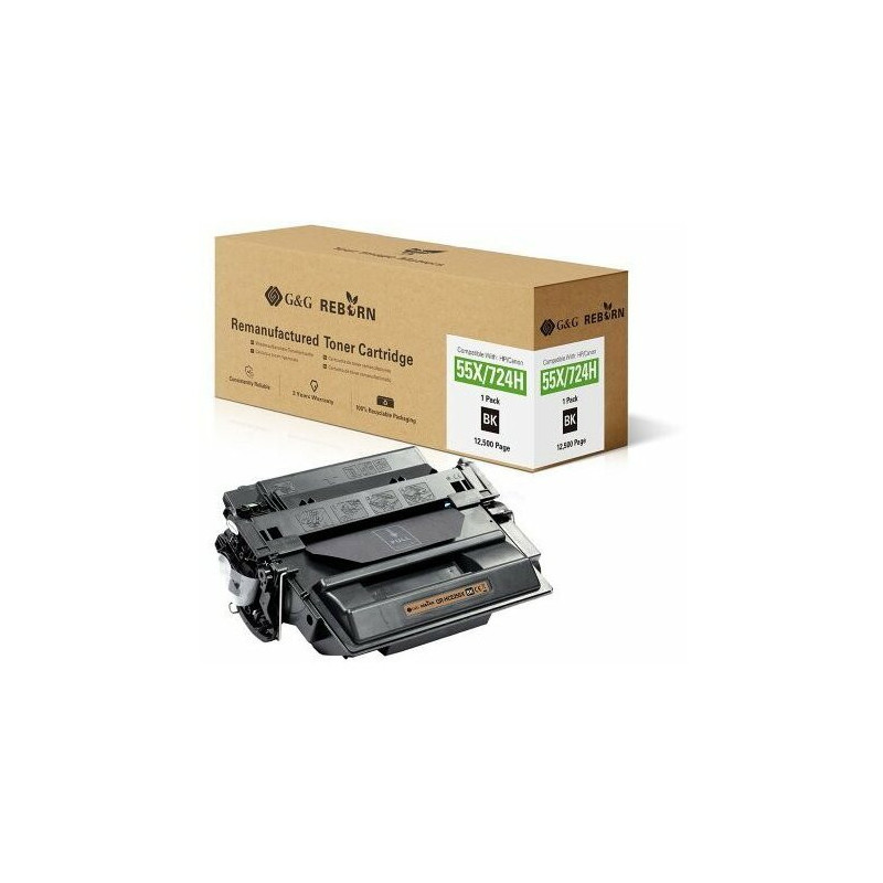 Toner G&amp;G G&amp;G Reborn-XL toner compatible with HP 55X / Canon 724H