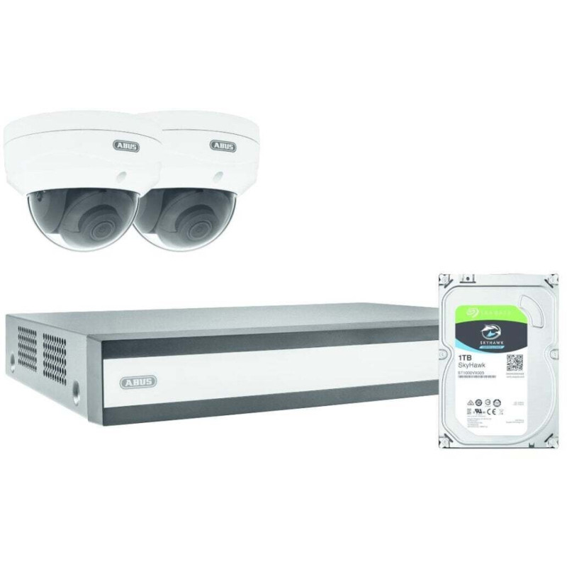 Recorder Abus ABUS PoE video set: 2 mini dome cameras + NVR