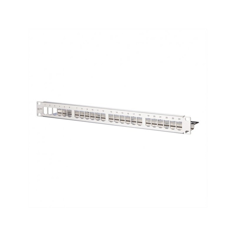 MetzConnect BTR BTR module for 24 E-DAT module connector jacks, 19", stainless steel - 130921-00-E