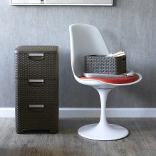 Daiktadėžė - CURVER Rattan 206313, 3 × 14 l, tamsiai ruda Daiktadėžė - CURVER Rattan 206313, 3 × 14 l, tamsiai ruda