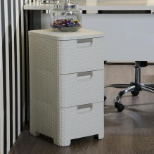 Daiktadėžė - CURVER Rattan 206313, 3 × 14 l, tamsiai ruda Daiktadėžė - CURVER Rattan 206313, 3 × 14 l, tamsiai ruda