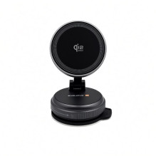 Evelatus Qi2 25W Magnetic Wireless Car Charger - AutoSpring Coiled Cable USB C to USB C connector 1.2M Black