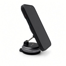 Evelatus Qi2 25W Magnetic Wireless Car Charger - AutoSpring Coiled Cable USB C to USB C connector 1.2M Black
