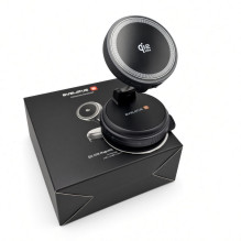 Evelatus Qi2 25W Magnetic Wireless Car Charger - AutoSpring Coiled Cable USB C to USB C connector 1.2M Black