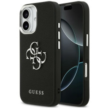 Guess Guess Grained Big 4G Classic Logo case for iPhone 17 - black Guess Guess Grained Big 4G Classic Logo case for iPhone 17 - black