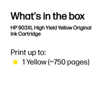 HP 903XL Geltona rašalo kasetė 9,5ml HP 903XL Geltona rašalo kasetė 9,5ml