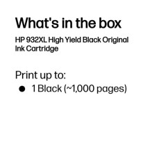 HP 932XL Black Ink cartridge HP 932XL Black Ink cartridge