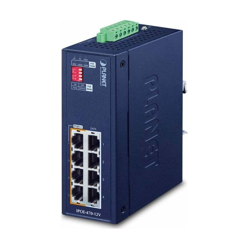 PLANET Industrial 4-Port GE 802.3bt PoE++ Injector Hub