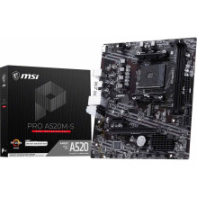 MSI MSI A520M-S pagrindinė plokštė (A520, AM4, mATX, DDR4)